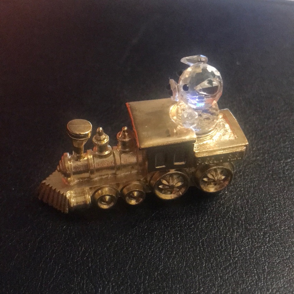 1987 Spoontiques Piggly RR pewter & Crystal train.  ADORABLE COLLECTOR